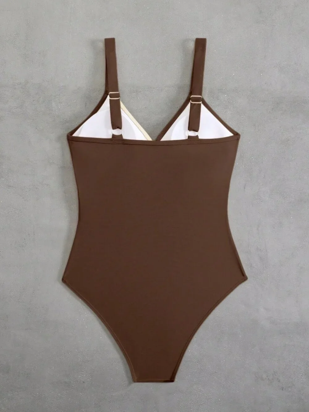 Multicolor Casual Women's Fabric Criss-Cross Front One-Piece Suit